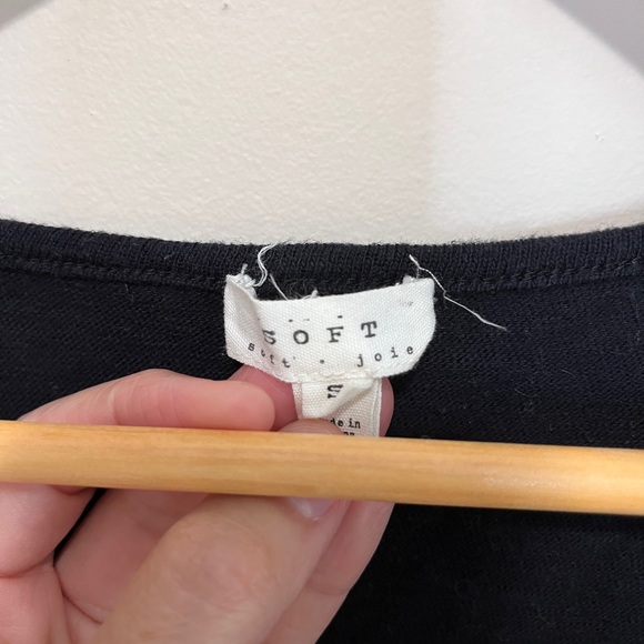 Soft Joie black and white knit striped dress - Picture 4 of 4